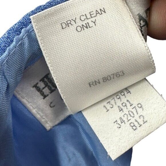 Vintage Hugo Buscati Victorias Secret 14 Wrap Sun Dress Maxi Floral Blue New - Picture 13 of 14